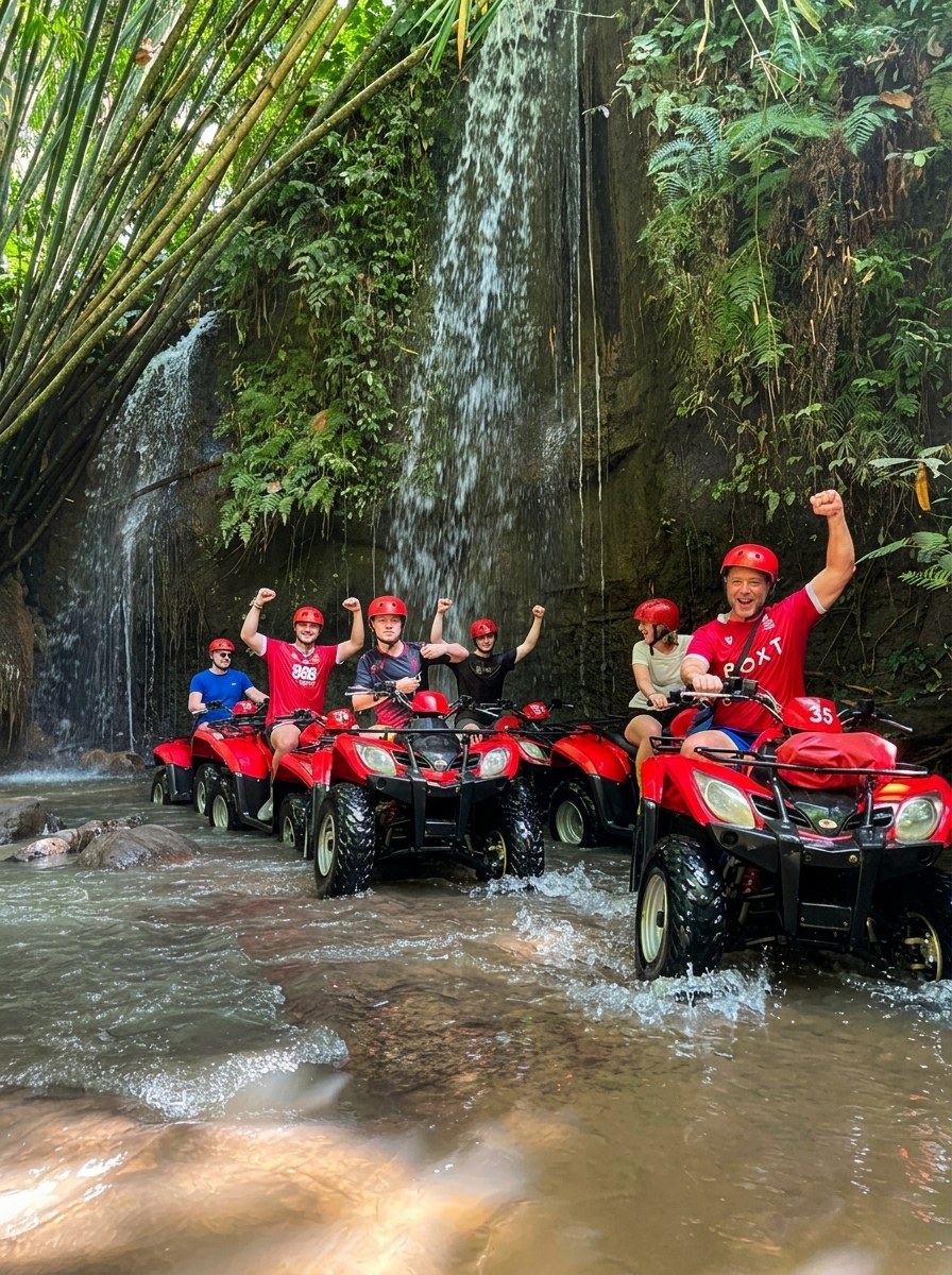Best Bali ATV Quad Bike Ubud Tour with Waterfall & Gorilla Cave Track