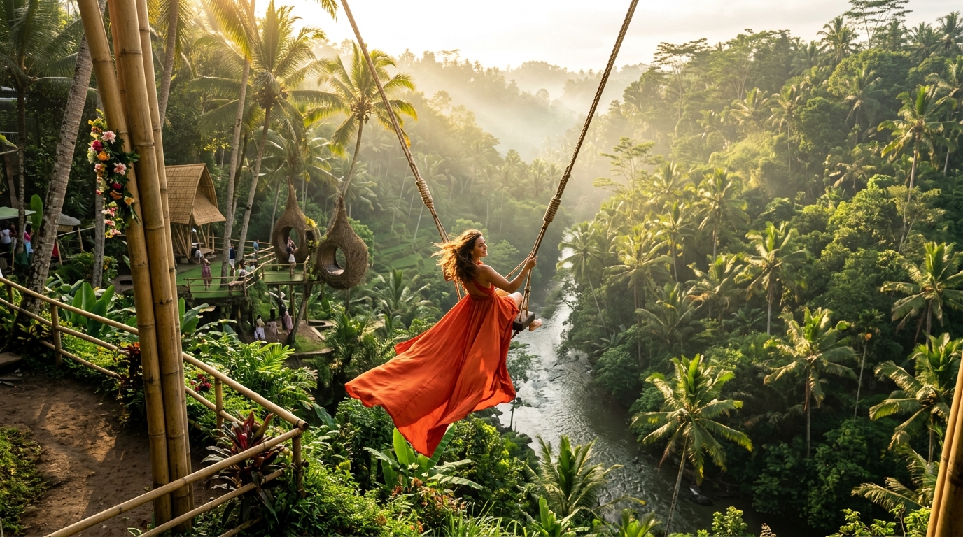 Swing Heaven Bali Ubud Jungle Swing in Ubud Bali